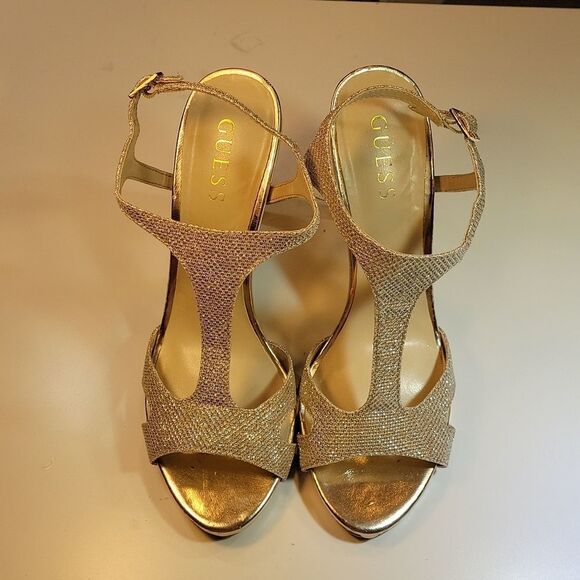 GUESS  HIGH HEEL STILETTOS ANKLE STRAP OPEN TOE WOMEN"S SANDAL - Picture 4 of 12